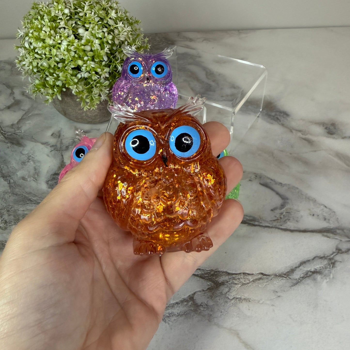 Squishy Toy - Owl, Glitter - PREORDER