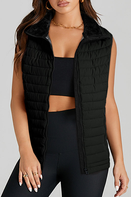 Black Puffer Vest RTS