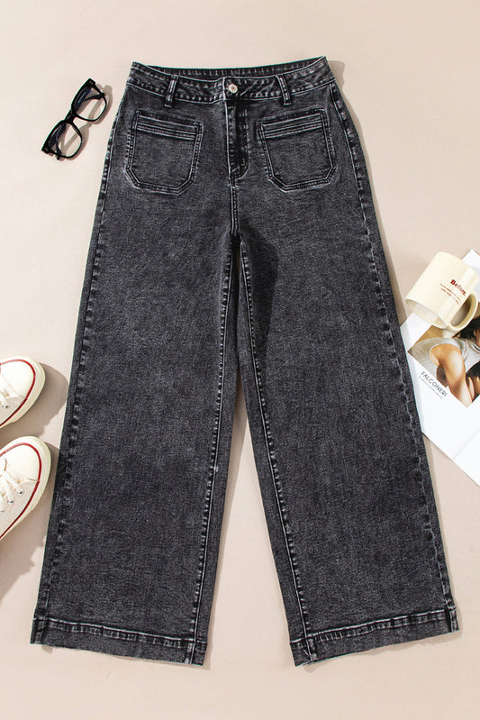 Black Straight Leg Loose Jeans August.
