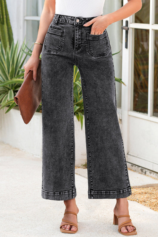Black Straight Leg Loose Jeans August.