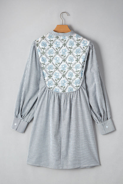 Black Stripe Floral Dress December.