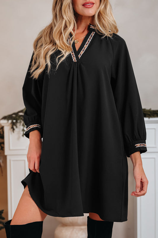 Black Trim Mini Dress October.