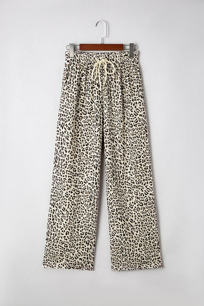 Brown Leopard Loose Pants FB