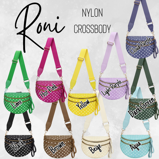 Roni - Polka Dot - Nylon Crossbody - PREORDER