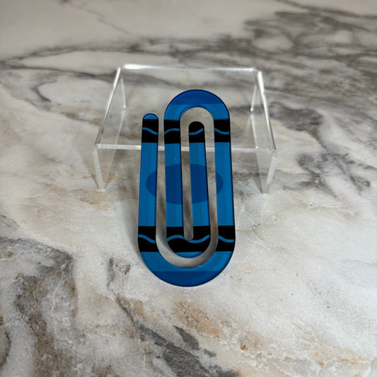 Jumbo Paperclip - Blue Crayon - PREORDER