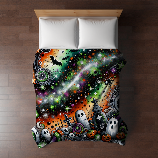 Blanket - Halloween - Green Orange Swirl - PREORDER