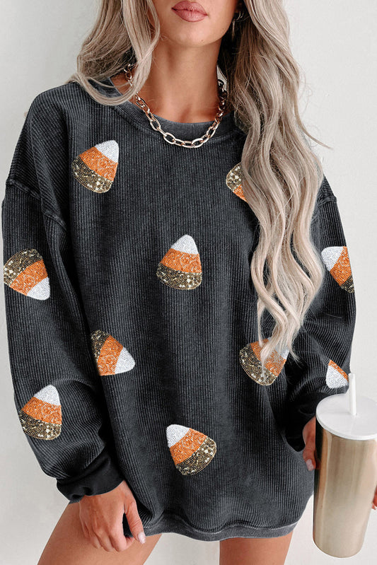 Candy Corn Ribbed Sweatshirt FB