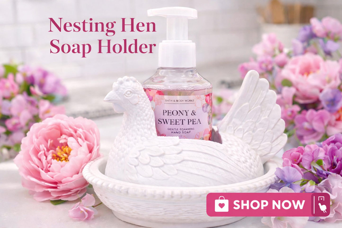 NESTING HEN SOAP HOLDER- 3D PRINTED