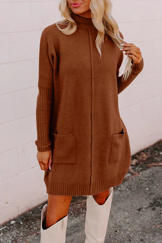 Chestnut Ribbed Sweater Dress September.