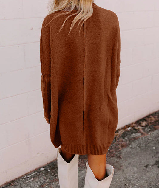 Chestnut Ribbed Sweater Dress September.