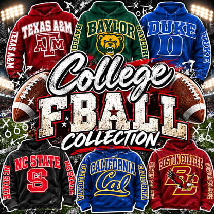 COLLEGE FB HOODIE W/ SLEEVE PRINT COLLECTION