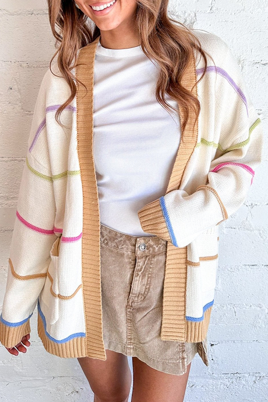 Colorblock Stripe Cardigan FB