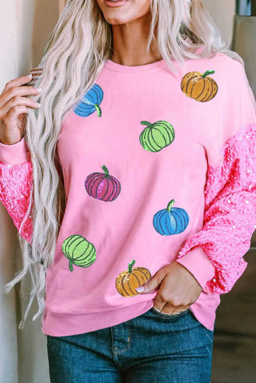 Sequin Pumpkin Tee August.
