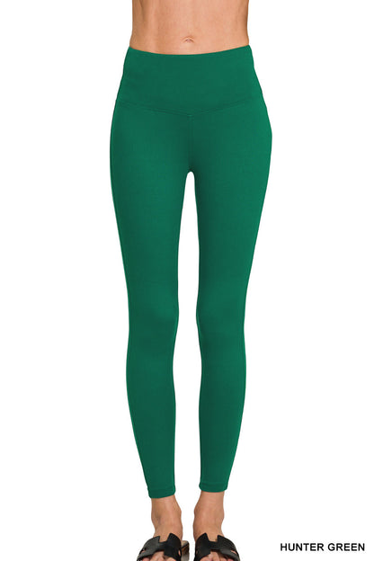 Brushed DTY Microfiber Wide Waistband Zenana Leggings RTS