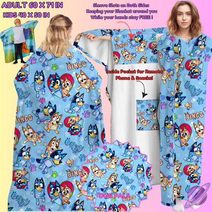 WEARABLE THROW RUN-DOG PALS-PREORDER CLOSING 8/31