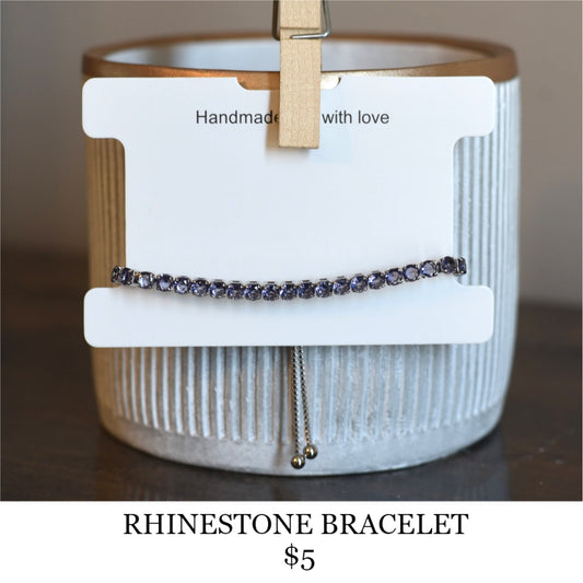 PURPLE RHINESTONE BRACELET