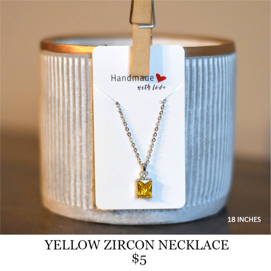 YELLOW ZIRCON NECKLACE