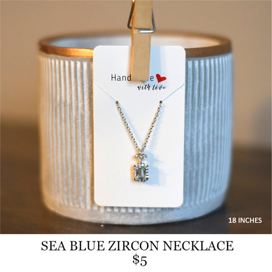 SEA BLUE ZIRCON NECKLACE