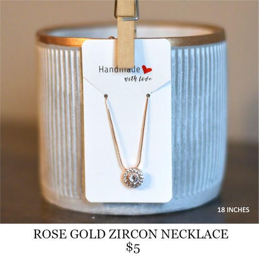 ROSE GOLD ZIRCON NECKLACE