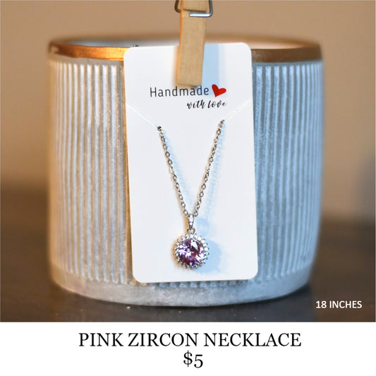 PINK ZIRCON NECKLACE