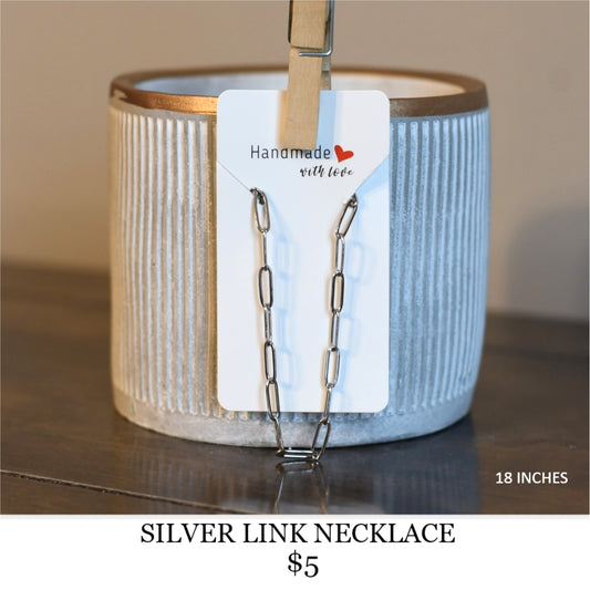 SILVER LINK NECKLACE