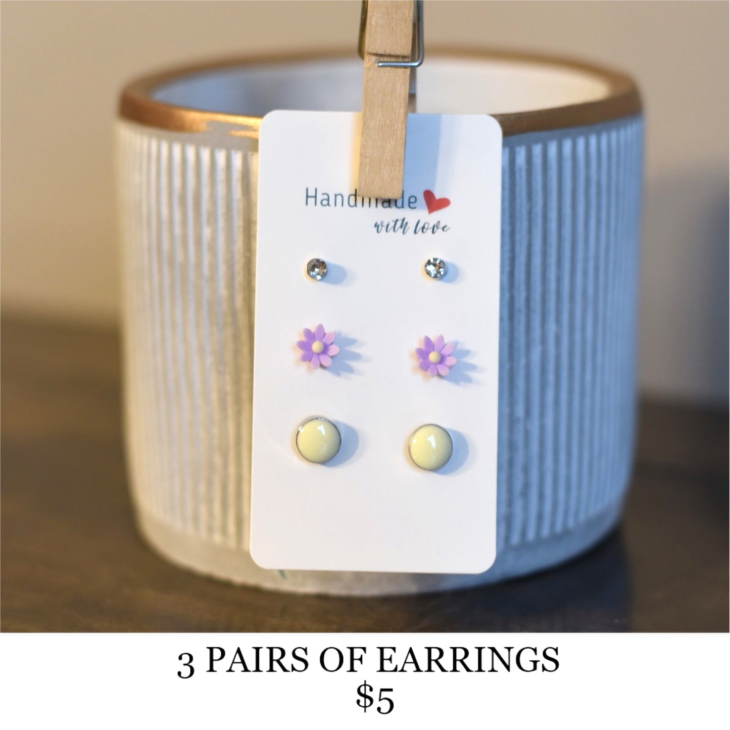 3 PAIRS OF EARRINGS