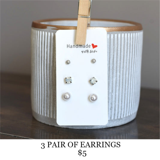 3 PAIR OF EARRINGS