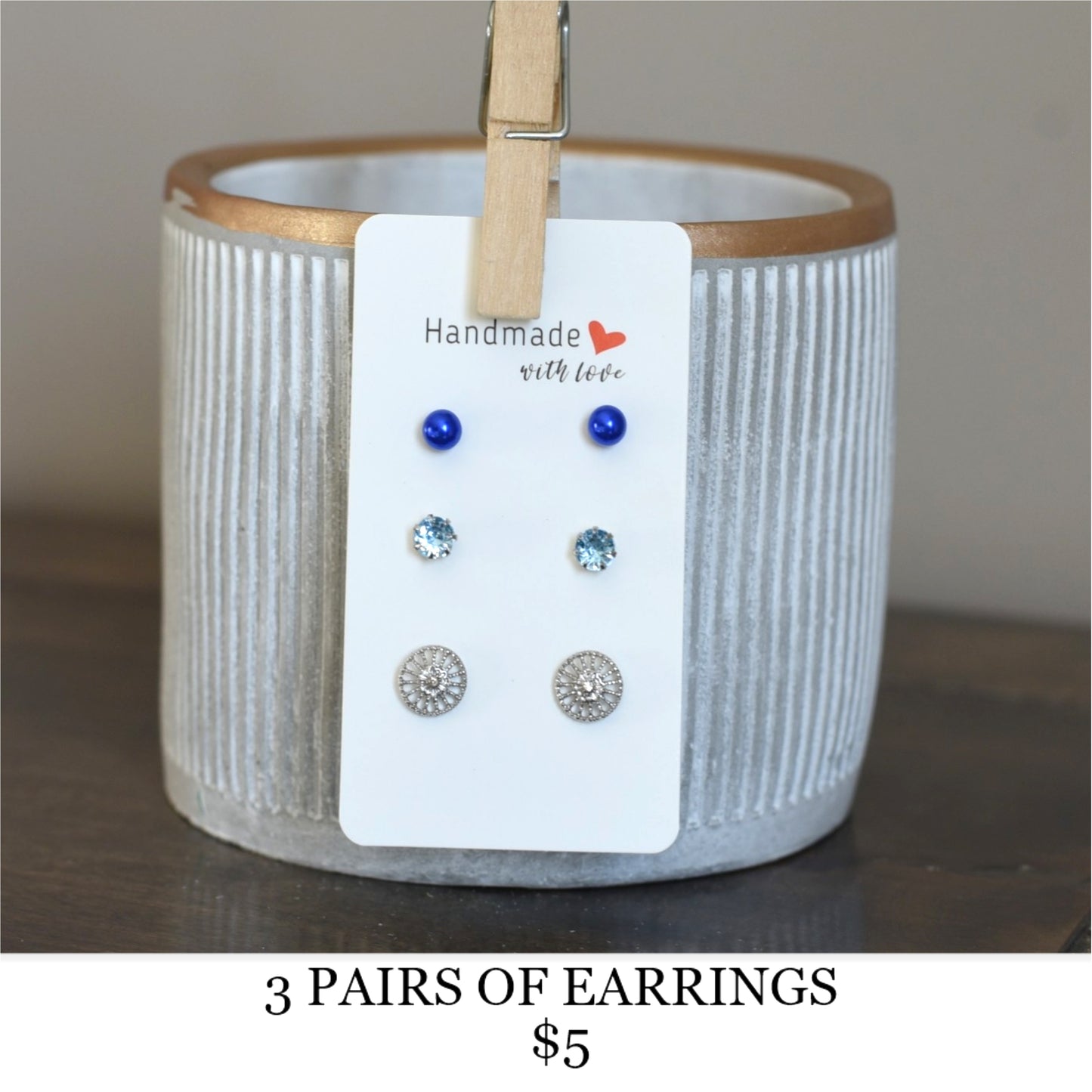3 PAIRS OF EARRINGS