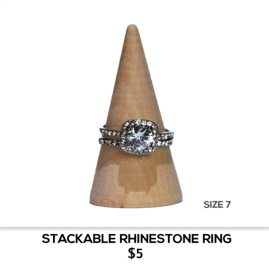 STACKABLE RHINESTONE RING