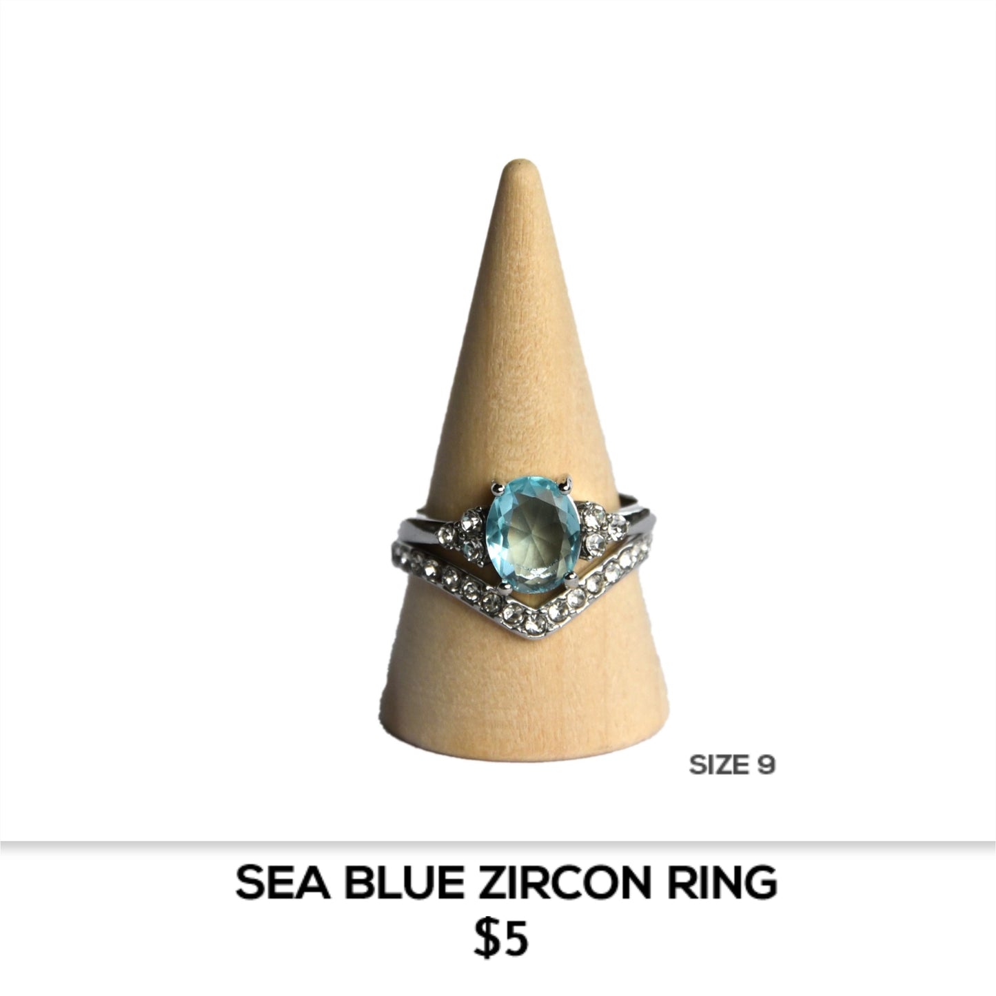 SEA BLUE ZIRCON RING