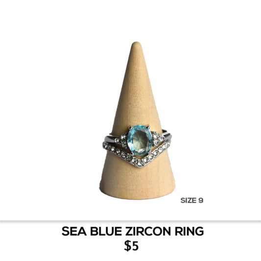 SEA BLUE ZIRCON RING