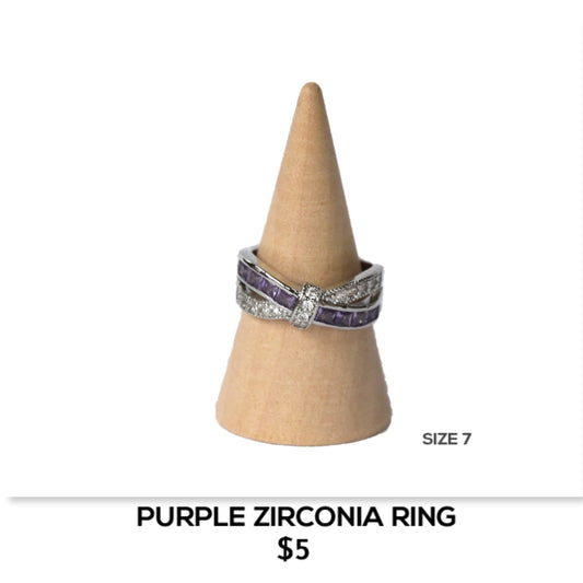 PURPLE ZIRCONIA RING