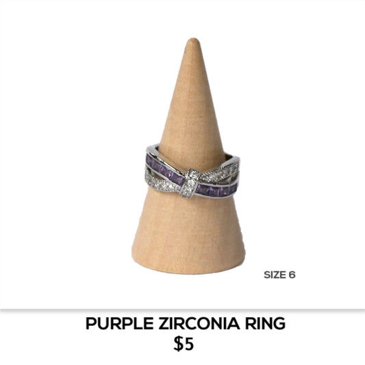 PURPLE ZIRCONIA RING