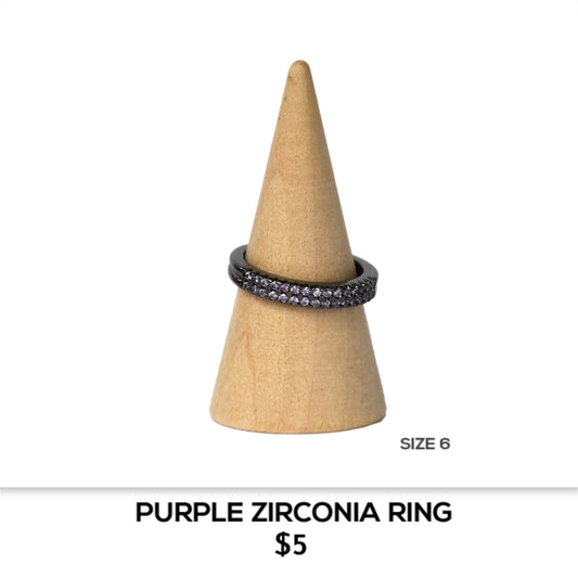 PURPLE ZIRCONIA RING