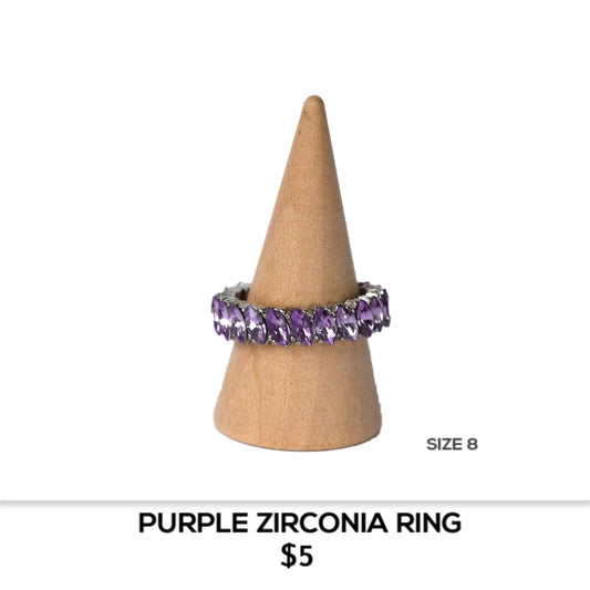 PURPLE ZIRCONIA RING