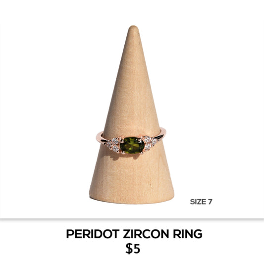 PERIDOT ZIRCON RING