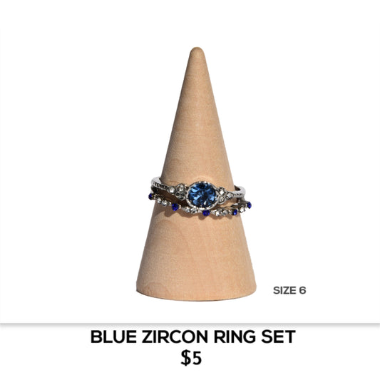 BLUE ZIRCON RING SET