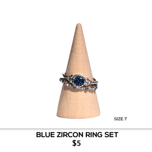 BLUE ZIRCON RING SET