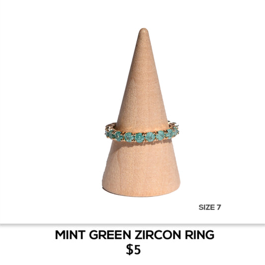 MINT GREEN ZIRCON RING
