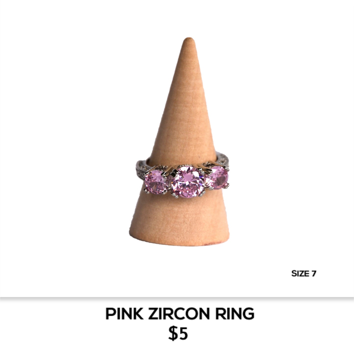 PINK ZIRCON RING