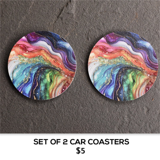 SET OF 2 CAR COASTERS