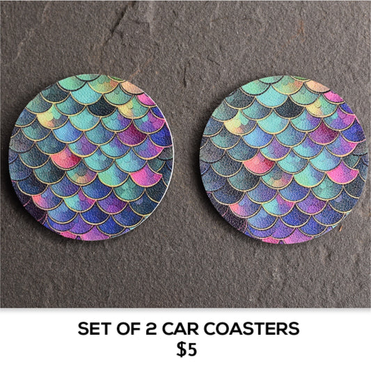 SET OF 2 CAR COASTERS