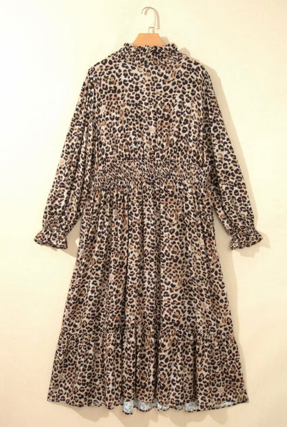 Brown Leopard Plus Dress