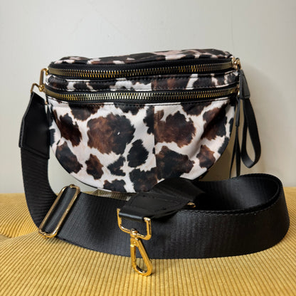 The Roni Nylon Crossbody - Brown Cow