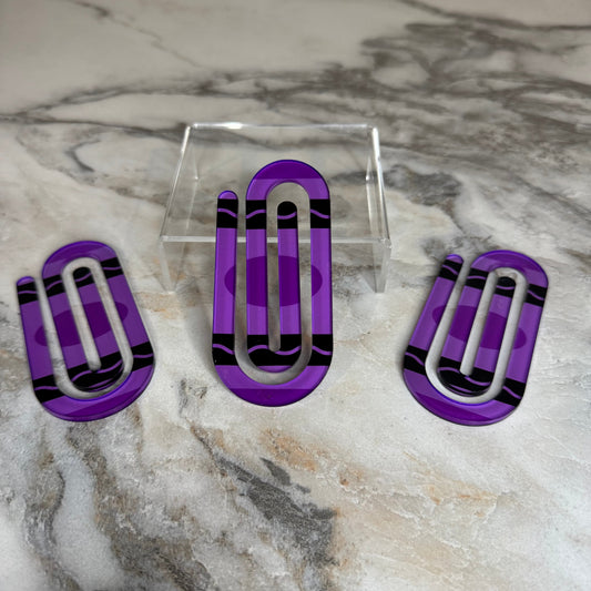 Jumbo Paperclip - Purple Crayon - PREORDER