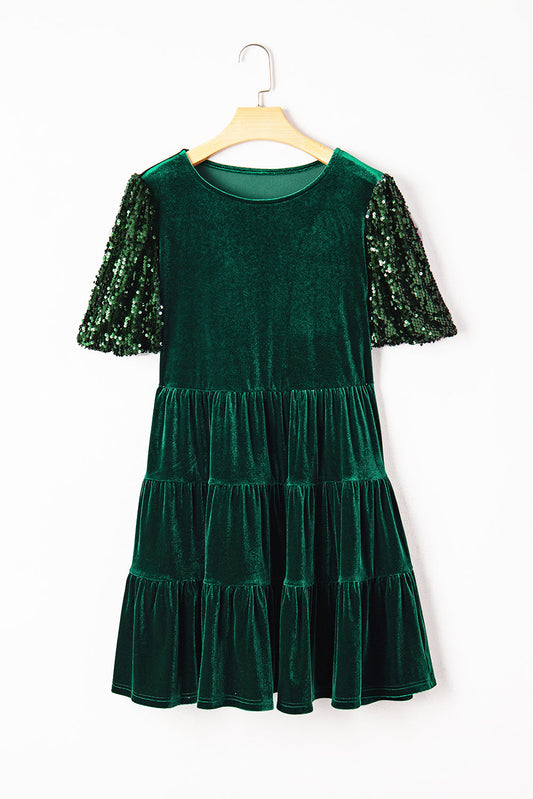Evergreen Sequin Dress September.