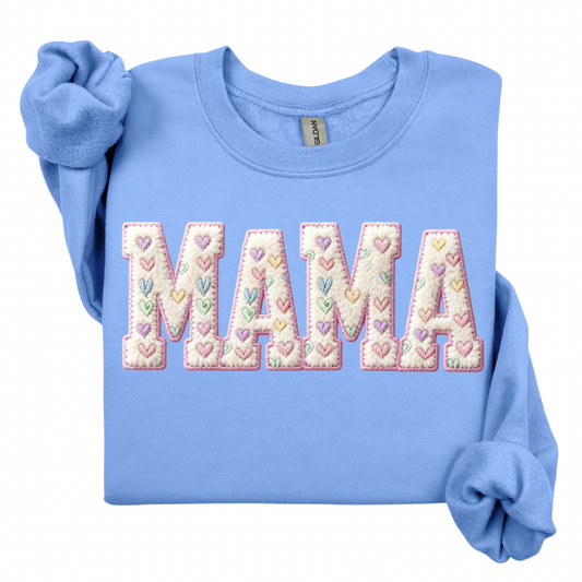Mama Faux Quilt Sweatshirt.