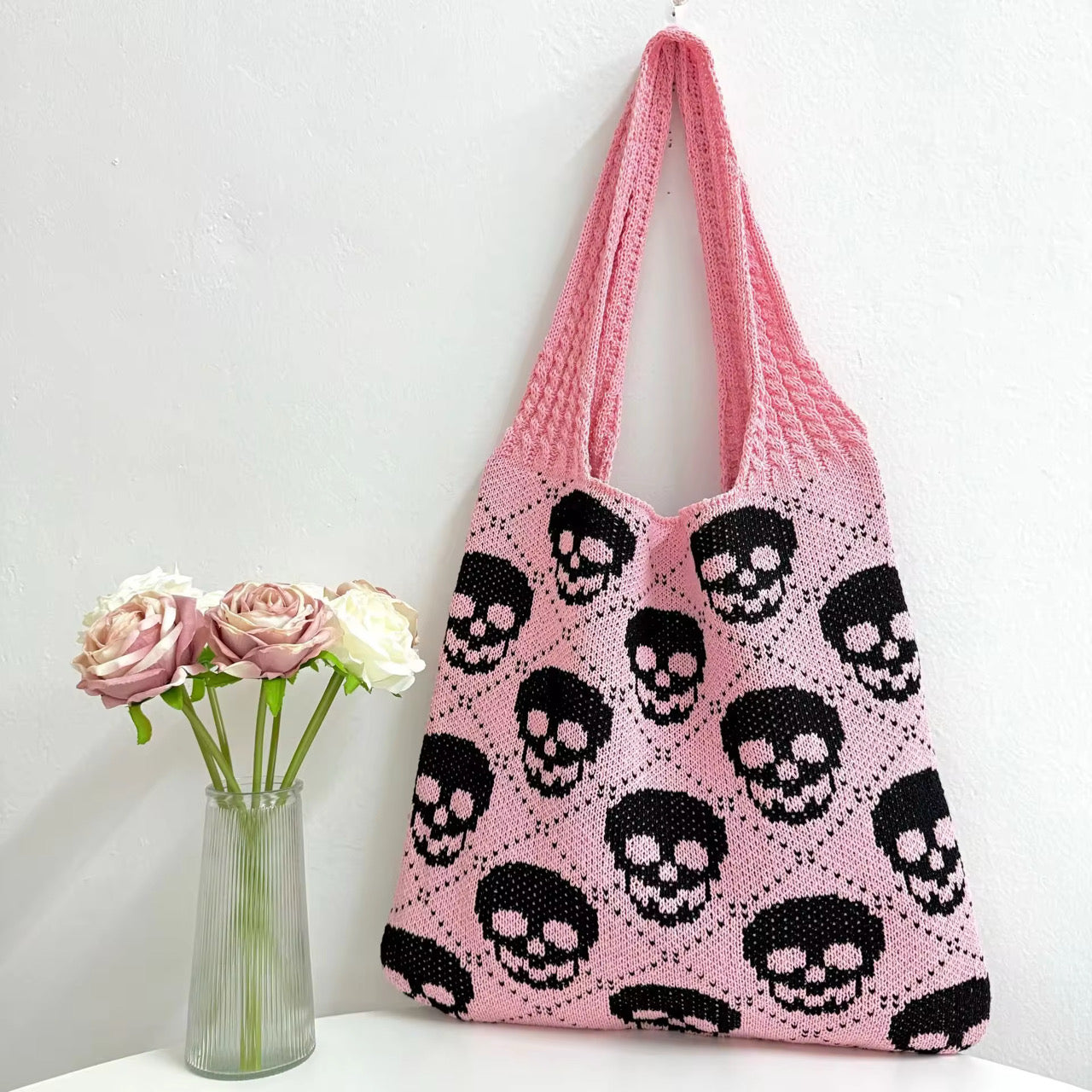 Tote Bag - Knit Sweater - Halloween Skull - PREORDER 8/18-8/21