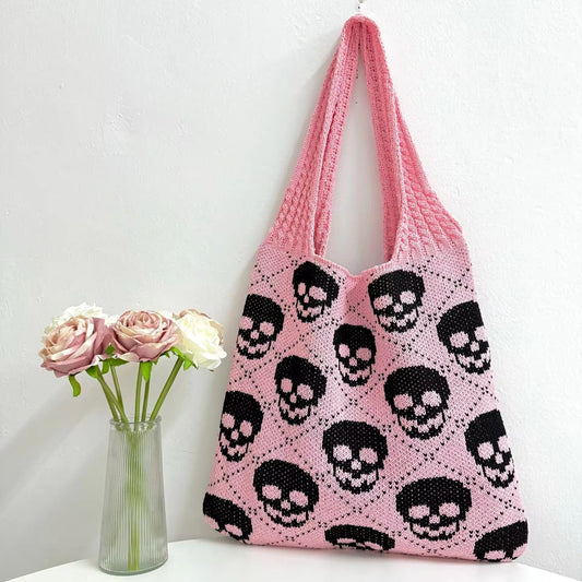 Tote Bag - Knit Sweater - Halloween Skull - PREORDER 8/18-8/21