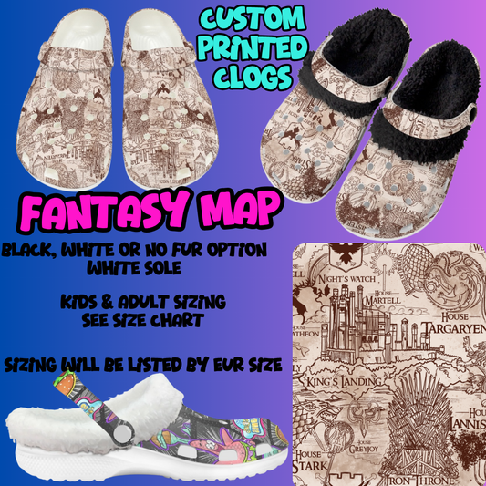 FANTASY MAP-CLOG 7 RUN-PREORDER CLOSING 10/17
